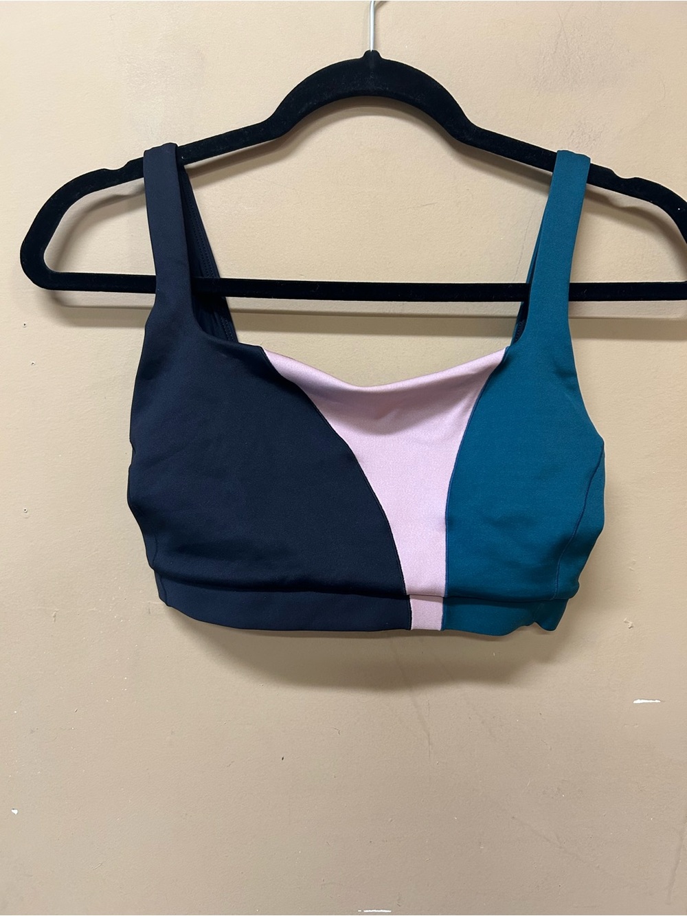 Left On Friday Top Shelf Bikini Top Colorblock Party Waves Size Medium